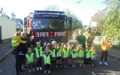 Fire Engine and Police Visit